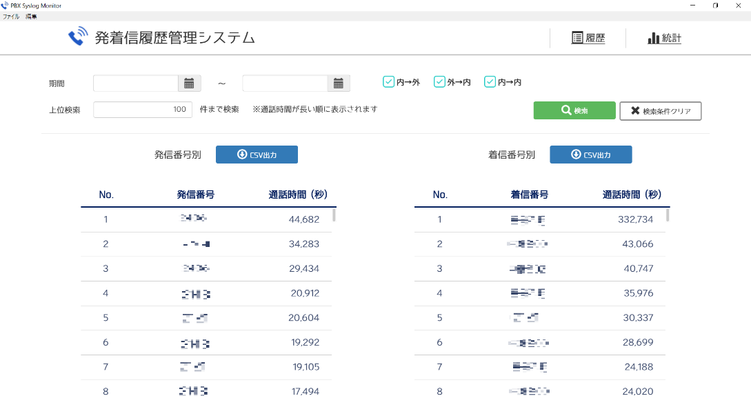統計画面